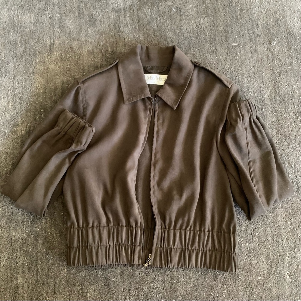 MAXMARA BROWN ZIP UP
